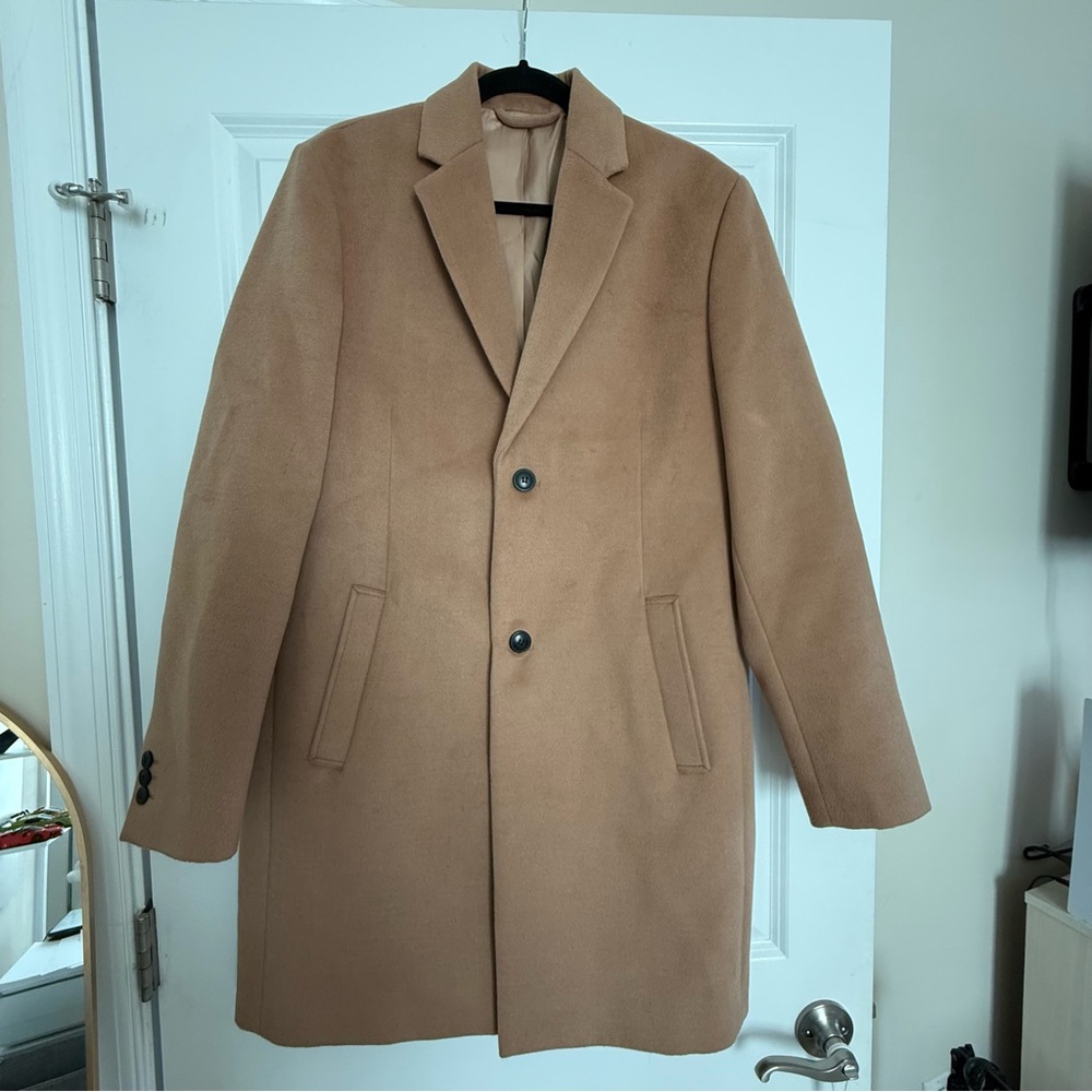 Topshop camel wool-blend coat